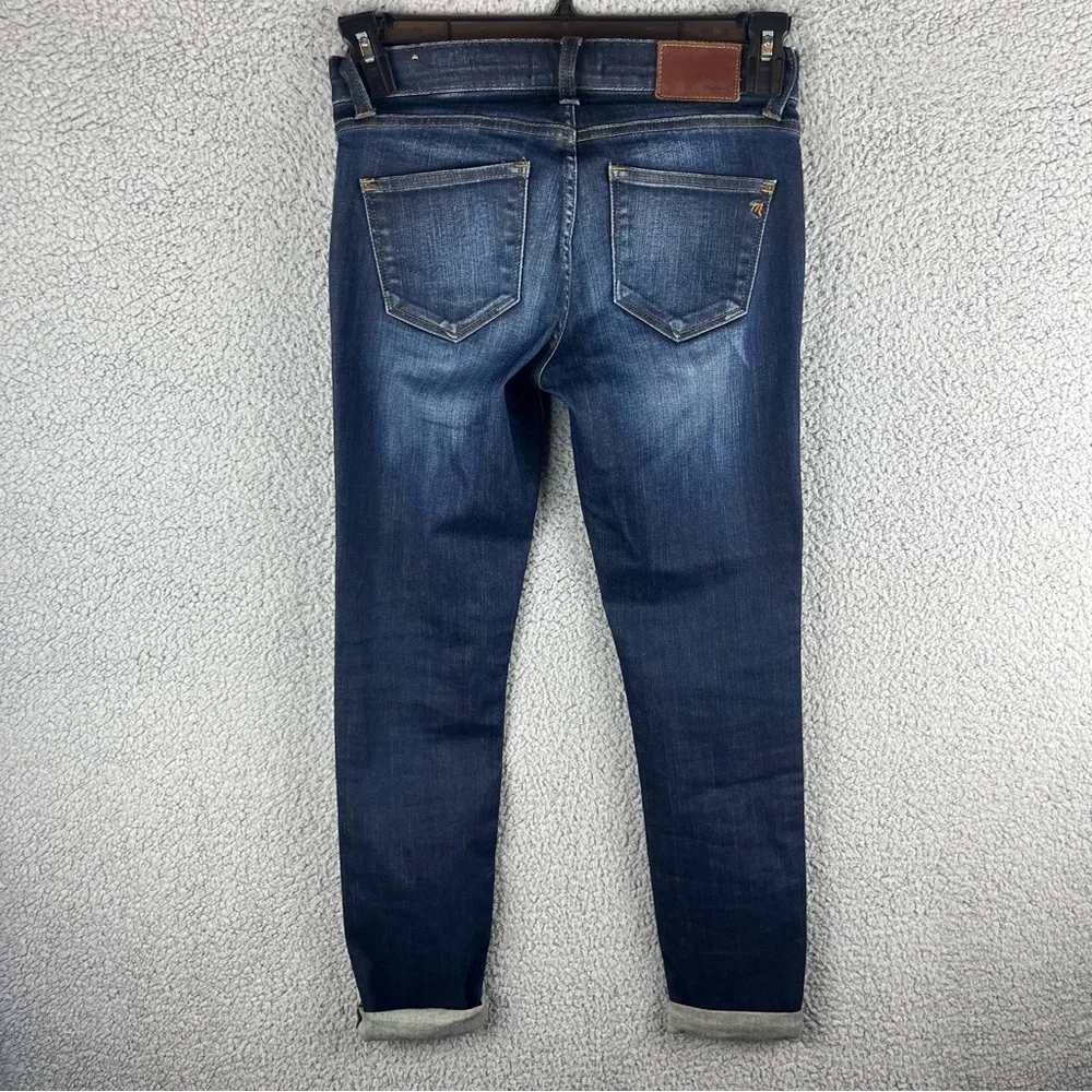 Madewell Women’s Skinny Skinny‎ Dark Wash Mid-Rise Cuffed Jeans Size 25 - Picture 10 of 14